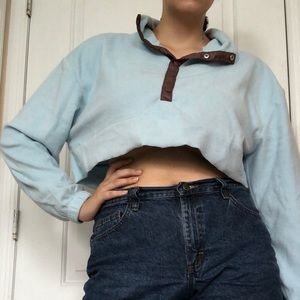 FLEECE HALF UP LIGHT BLUE URBAN SWEATER